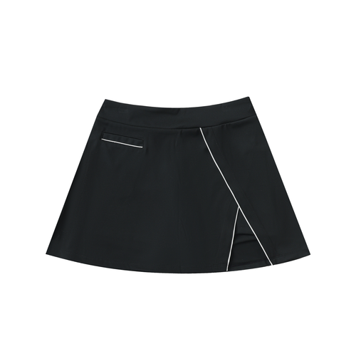 High-Waist Pocketed A-Line Skirt