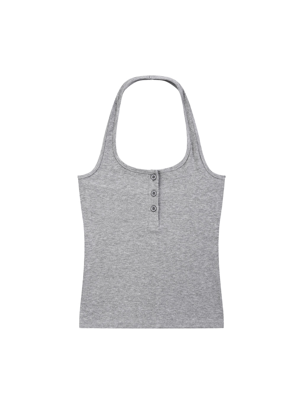 Women's Ribbed Henley Tank Top