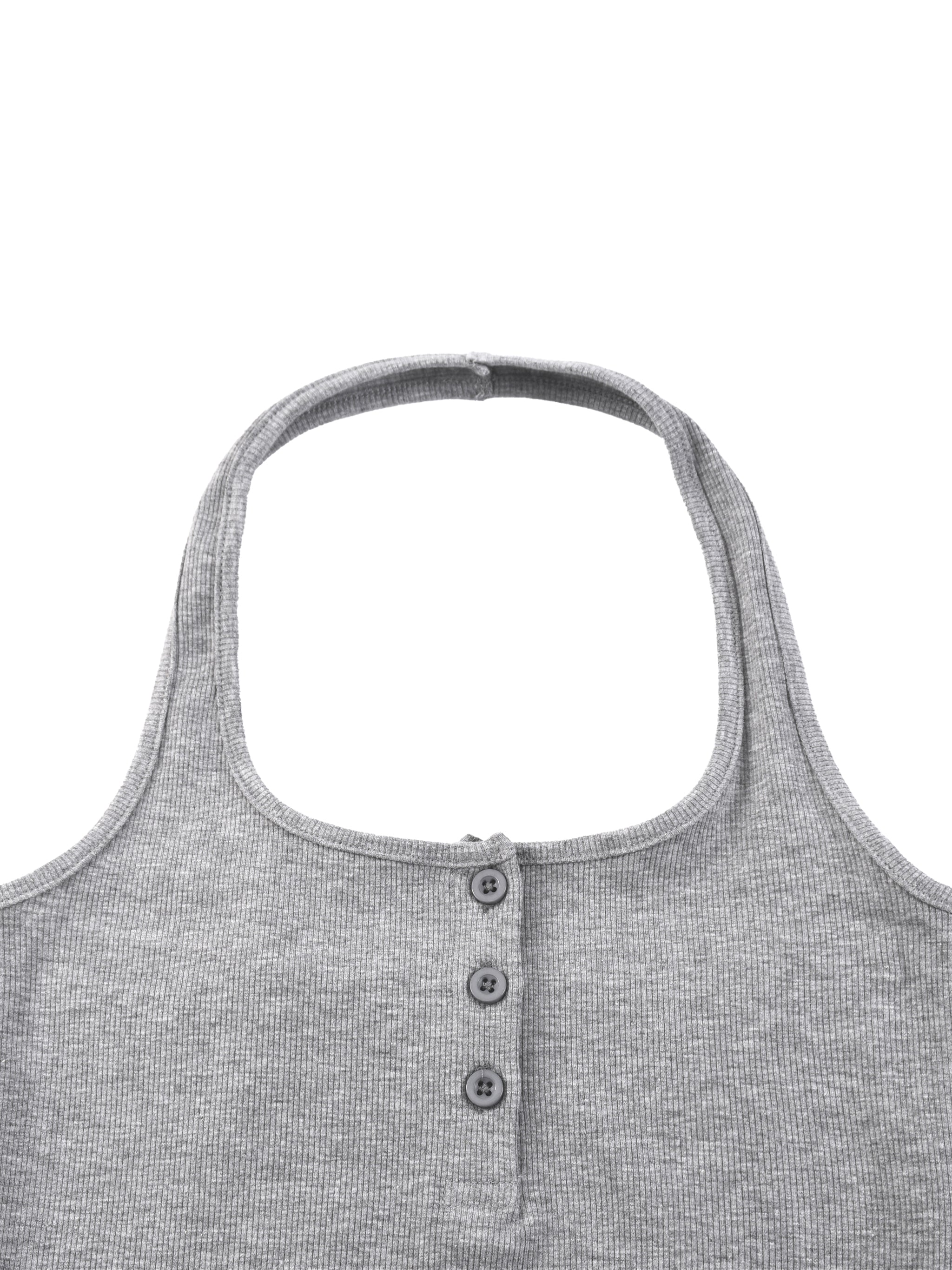Women's Ribbed Henley Tank Top